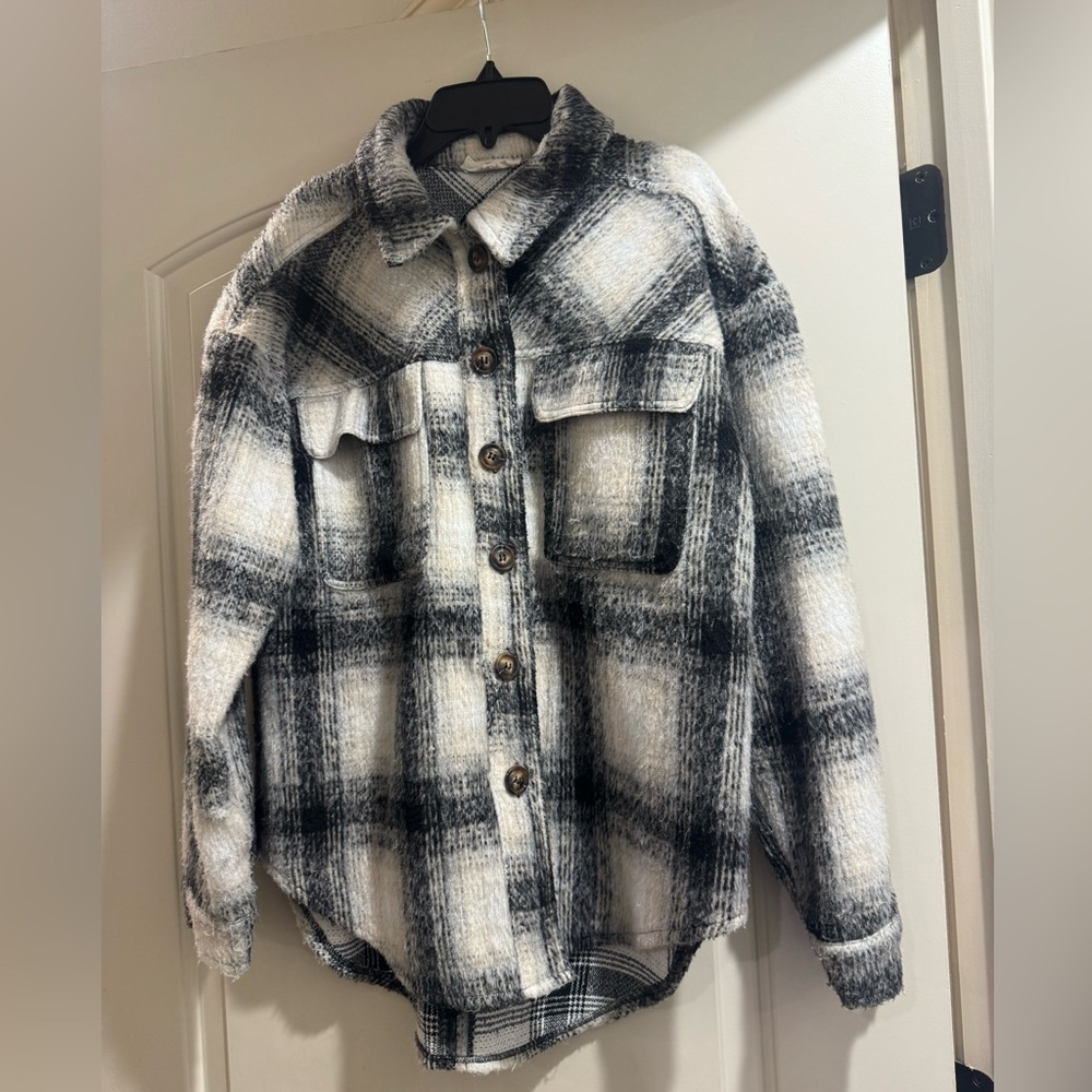 LA Hearts Plaid Button-Up Jacket XS/S